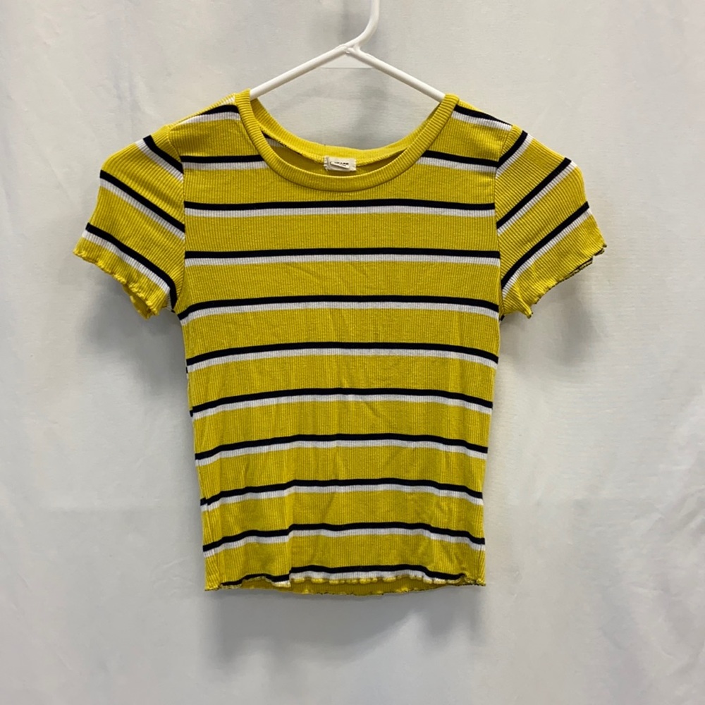 Garage yellow striped shirt